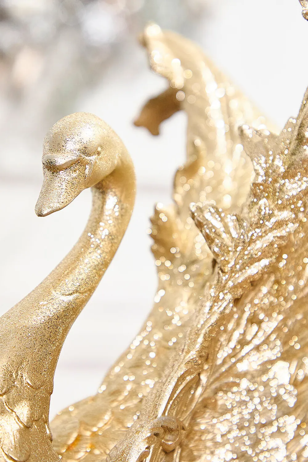 Decorator's Warehouse 14" Resin Royal Swan > Gold & Champagne|Natural Elegance