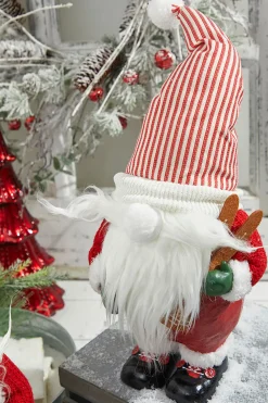 Decorator's Warehouse 13” Resin Santa Gnome Figurine > Christmas Accents|Christmas Decor