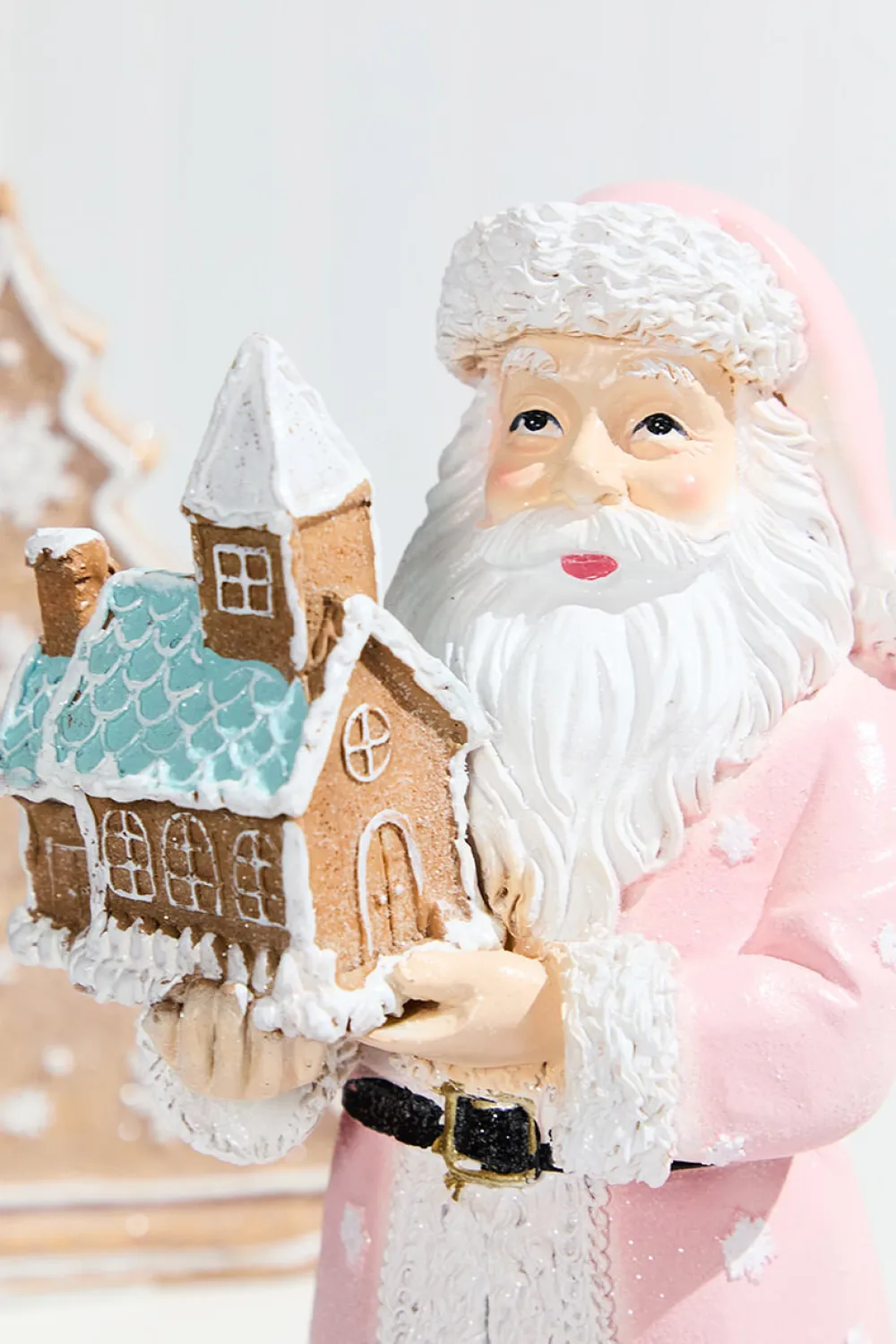 Decorator's Warehouse 11.5" Resin Santa with Gingerbread House > Santa'S Sweet Shoppe|Christmas Accents