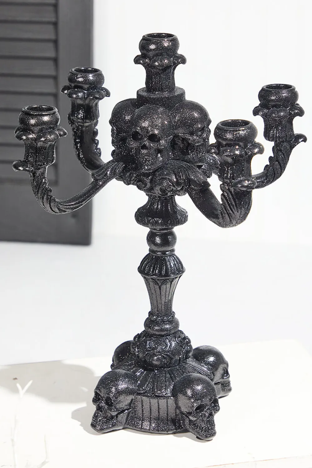 Decorator's Warehouse 14" Resin Skull Candelabra Halloween Decoration > Halloween|Halloween