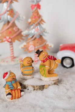 Decorator's Warehouse 4” Resin Sledding Gingerbread Man Ornament > Christmas Ornaments|Christmas Decor