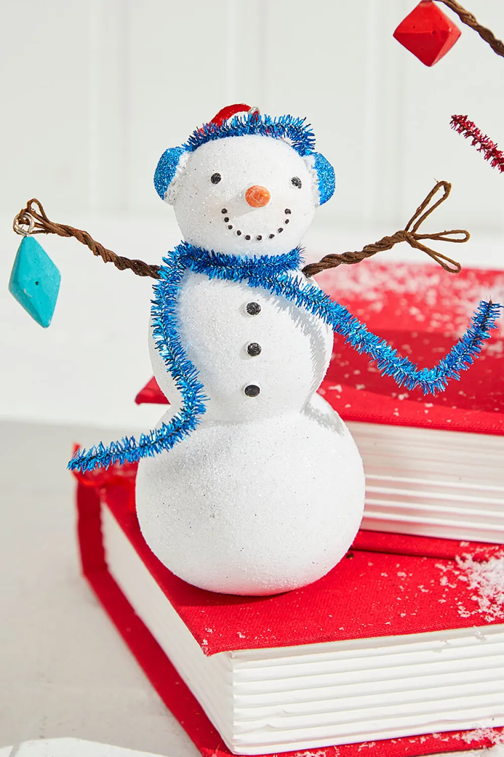 Decorator's Warehouse 4" Resin Snowman with / Earmuffs and Scarf Ornament > Christmas Ornaments|Christmas Decor