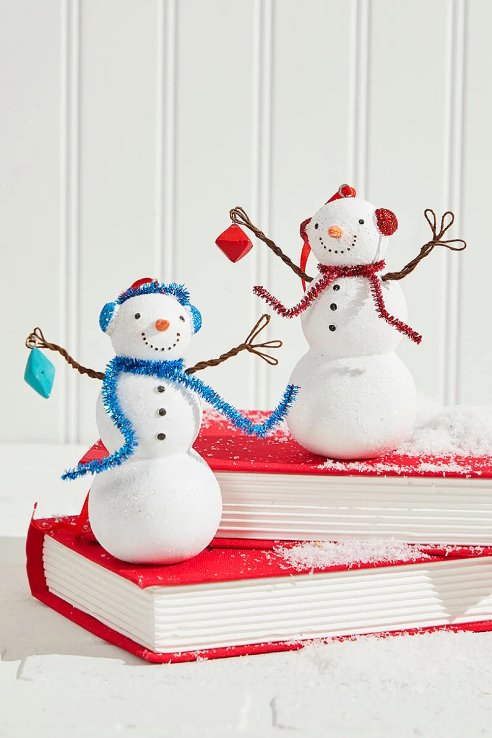 Decorator's Warehouse 4" Resin Snowman with / Earmuffs and Scarf Ornament > Christmas Ornaments|Christmas Decor