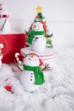 Decorator's Warehouse 3” Resin Snowman with Scarf > Christmas Ornaments|Christmas Decor
