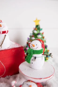 Decorator's Warehouse 3” Resin Snowman with Scarf > Christmas Ornaments|Christmas Decor
