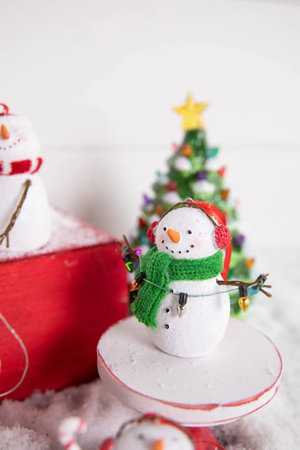 Decorator's Warehouse 3” Resin Snowman with Scarf > Christmas Ornaments|Christmas Decor