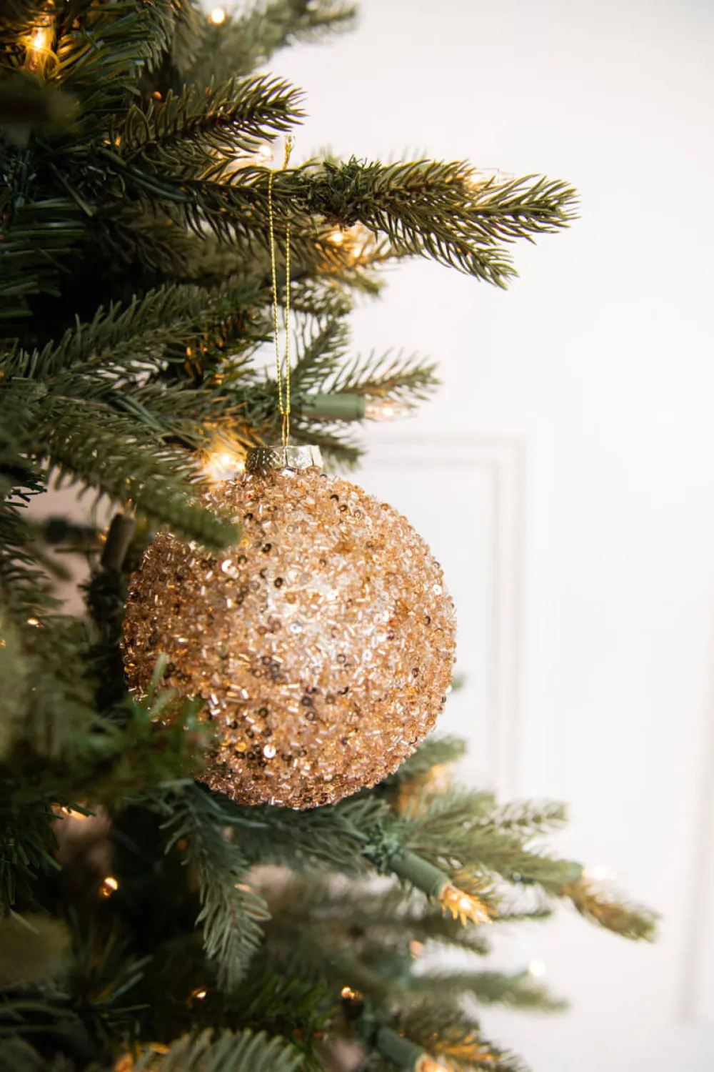Decorator's Warehouse 4” Rose Gold Drop/Ball Glass Ornament > Sugar & Spice|Christmas Decor
