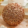 Decorator's Warehouse 5" Rose Gold Sequins Acrylic Jewel Ball Ornament > Christmas Decor|Natural Elegance