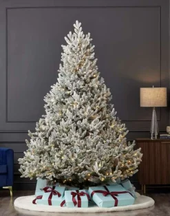 Decorator's Warehouse 7.5' Royal Oaks Flocked Tree with 690 Warm White LED Lights > Christmas Decor|Flocked Or White