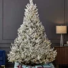 Decorator's Warehouse 9' Royal Oaks Flocked Tree with 880 Warm White LED Lights > 9 Feet|Christmas Decor