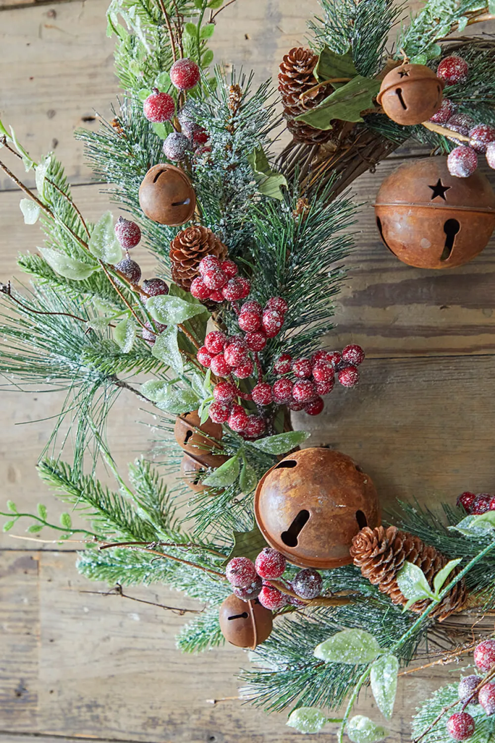 Decorator's Warehouse 18" Rustic Bell Wreath > Christmas Decor|Farmhouse