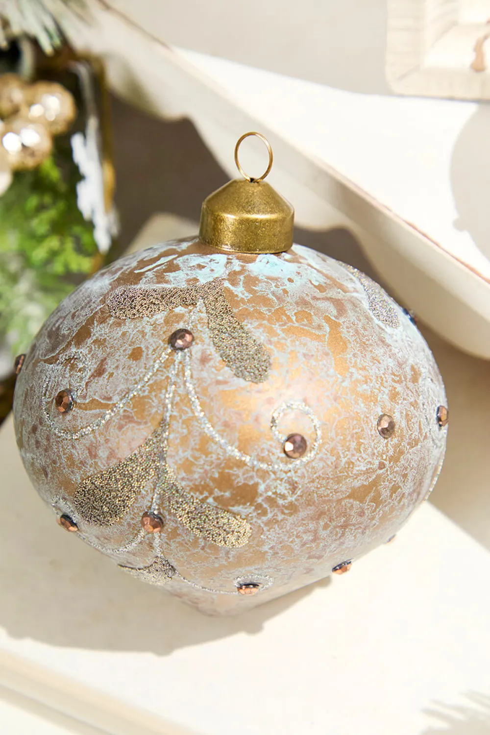 Decorator's Warehouse 4" - 5" Rustic Glass Ornament > Christmas Decor|Christmas Ornaments