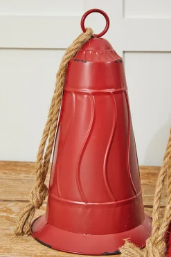 Decorator's Warehouse Rustic Red Metal Bell Ornament > Christmas Decor|Farmhouse