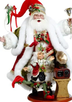 Decorator's Warehouse 23" Santa and Elf Playing Records - Mark Roberts > Mark Roberts