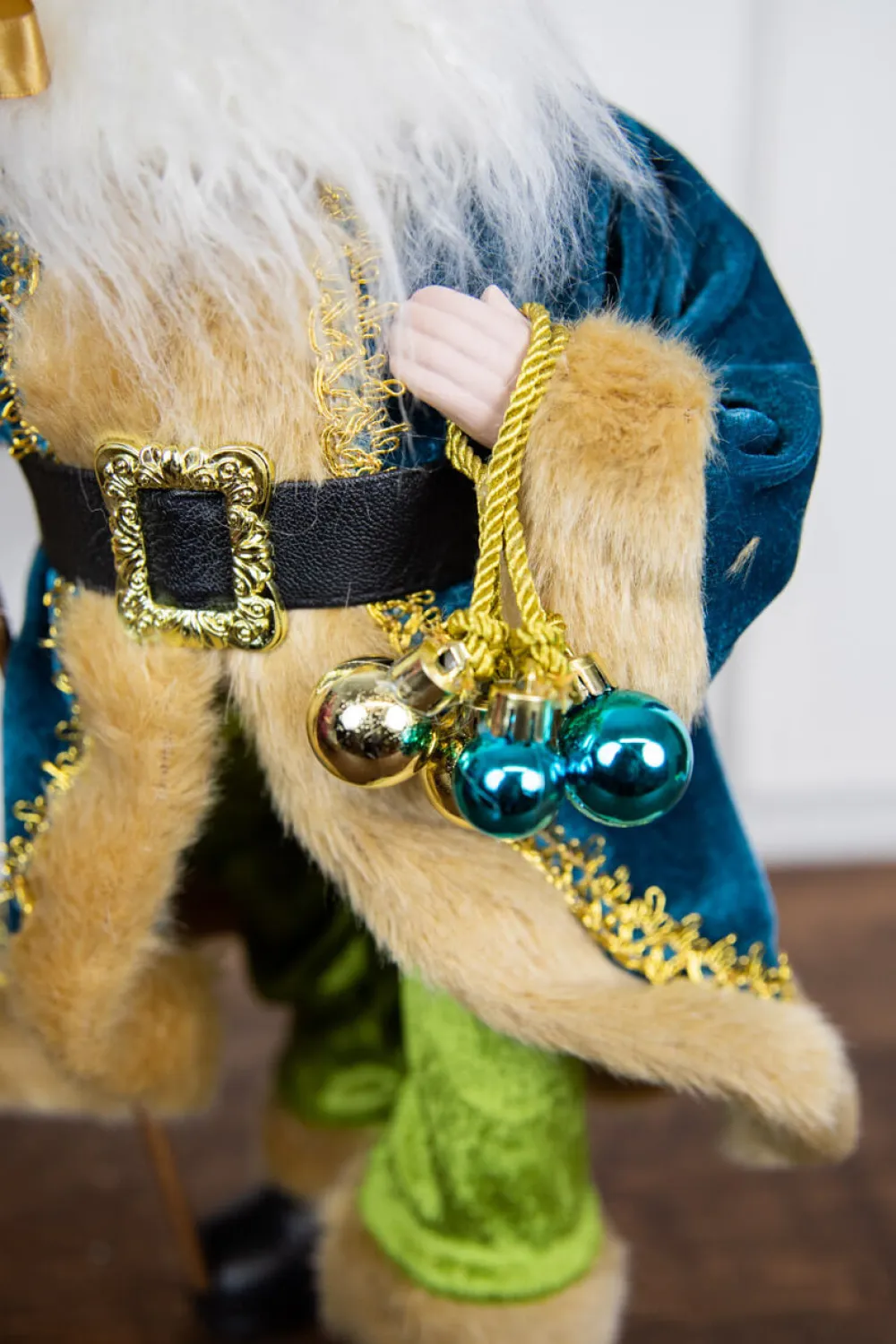 Decorator's Warehouse 18” Santa Figure - Blue Coat > Jewel Tones|Santas & Angels