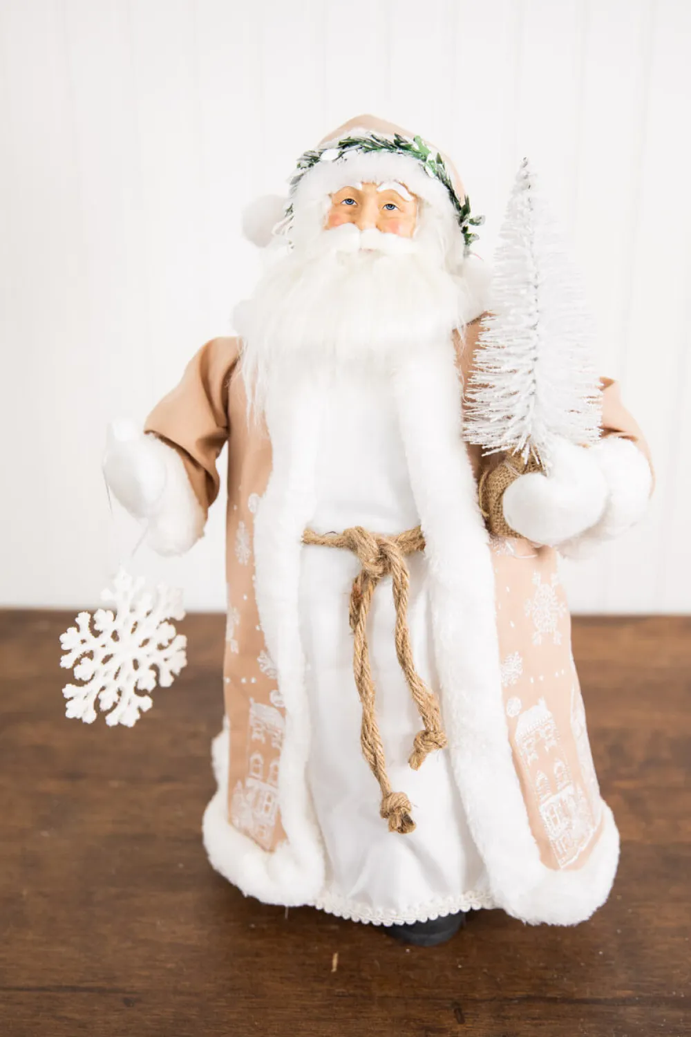 Decorator's Warehouse 19” Santa Figure with Snowflake & Tree > Winter Woodland|Santas & Angels