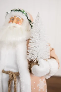 Decorator's Warehouse 19” Santa Figure with Snowflake & Tree > Winter Woodland|Santas & Angels