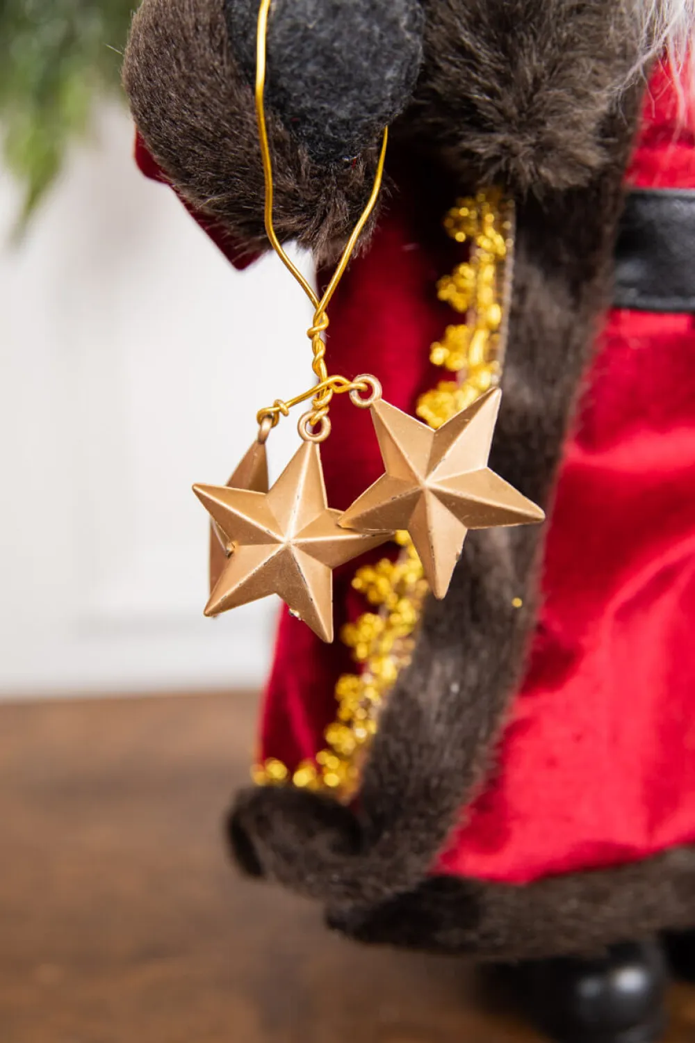 Decorator's Warehouse 19” Santa Figure with Stars & Tree > Santas & Angels|Christmas Accents