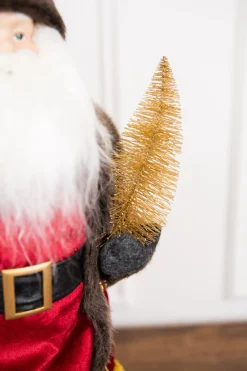 Decorator's Warehouse 19” Santa Figure with Stars & Tree > Santas & Angels|Christmas Accents