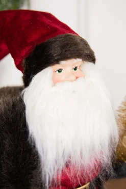 Decorator's Warehouse 19” Santa Figure with Stars & Tree > Santas & Angels|Christmas Accents