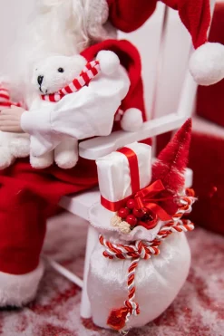 Decorator's Warehouse 14” Santa in Chair With Bears > Santas & Angels|Christmas Sale