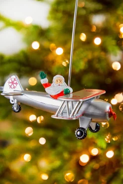 Decorator's Warehouse Santa's Biplane Tree Topper > Tree Toppers|Christmas Decor