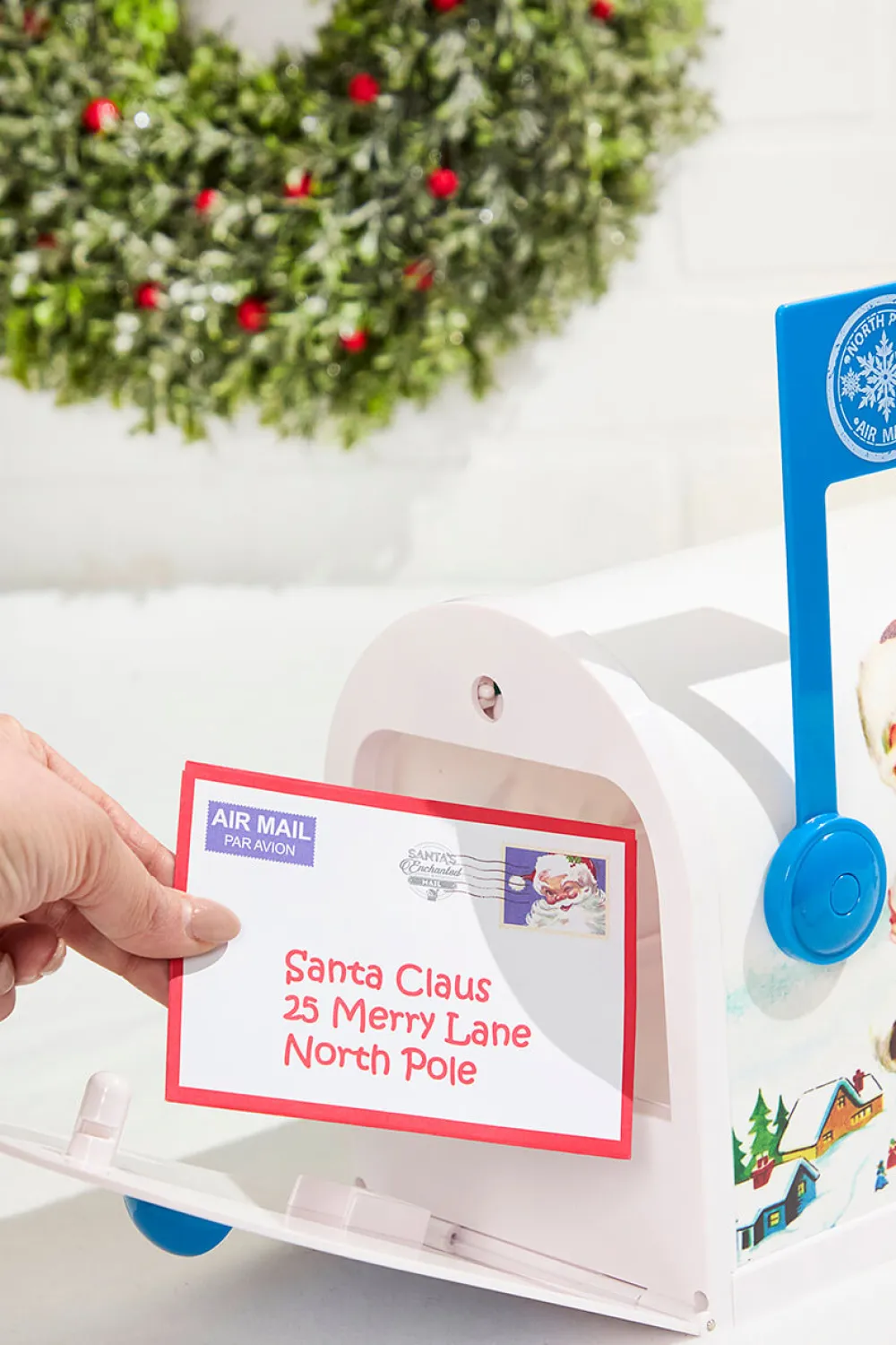 Decorator's Warehouse 10" Santa's Enchanted Mailbox - White > Christmas Decor|Retro Brites