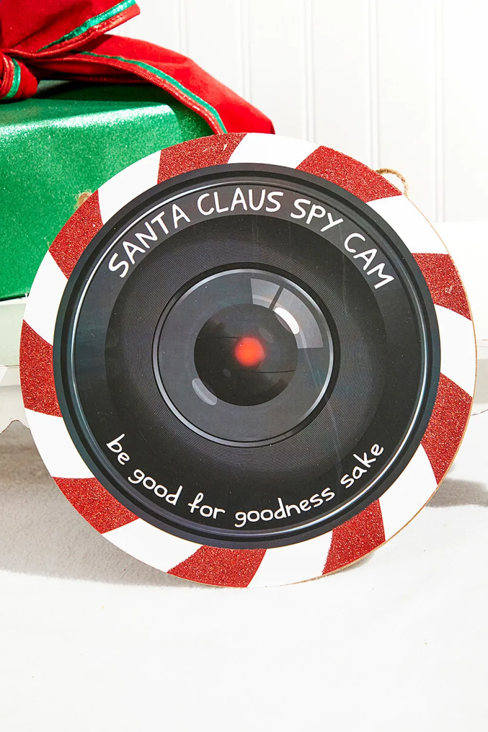 Decorator's Warehouse 10.5" Santa Spy Cam Sign > North Pole Party|Christmas Decor