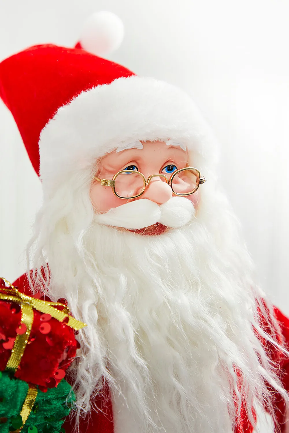 Decorator's Warehouse 20" Santa Standing on a Gift Box > Christmas Decor|Traditional