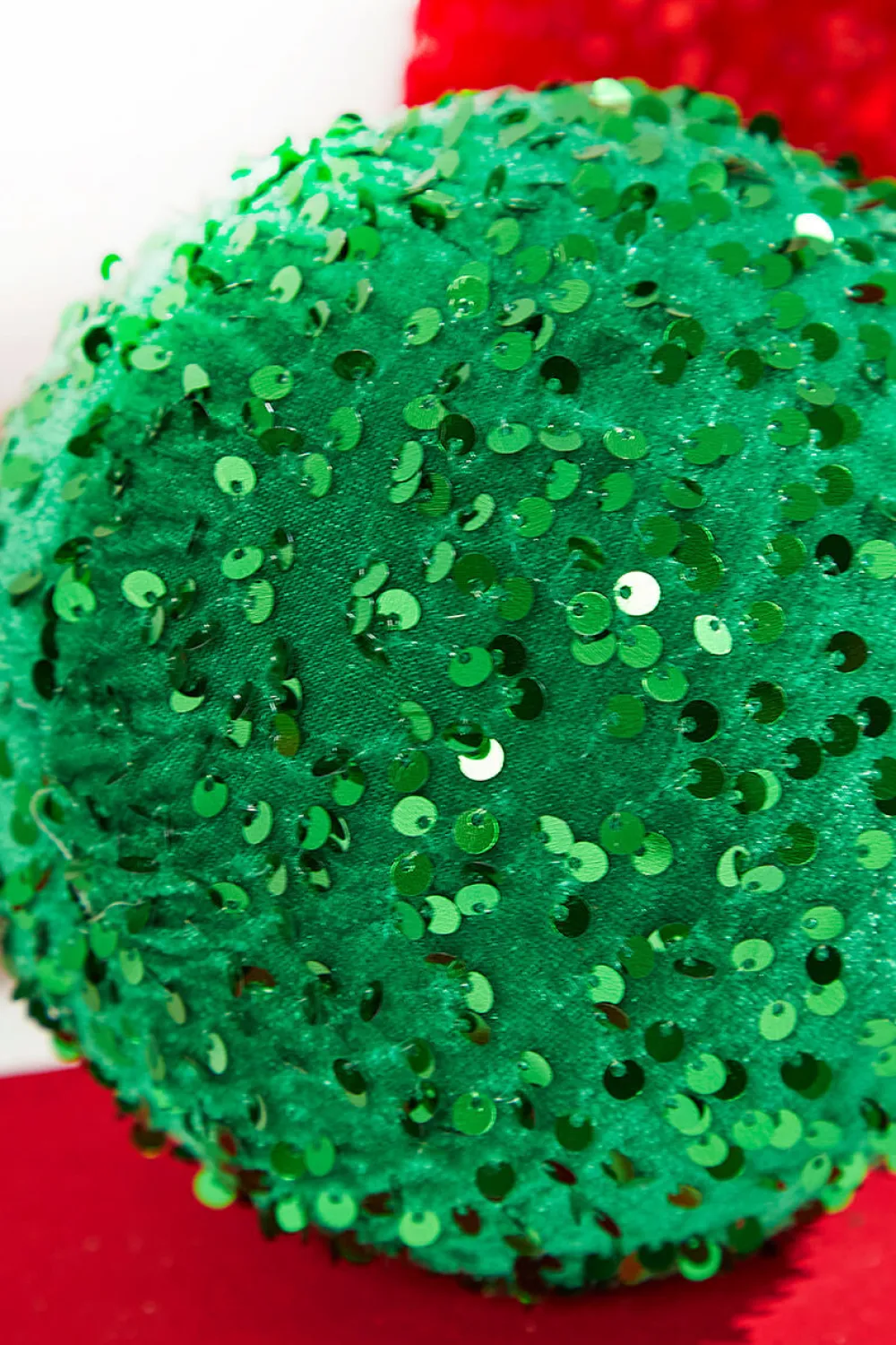 Decorator's Warehouse 6" Sequin Ball Ornament - Green > Christmas Decor|Mardi Gras