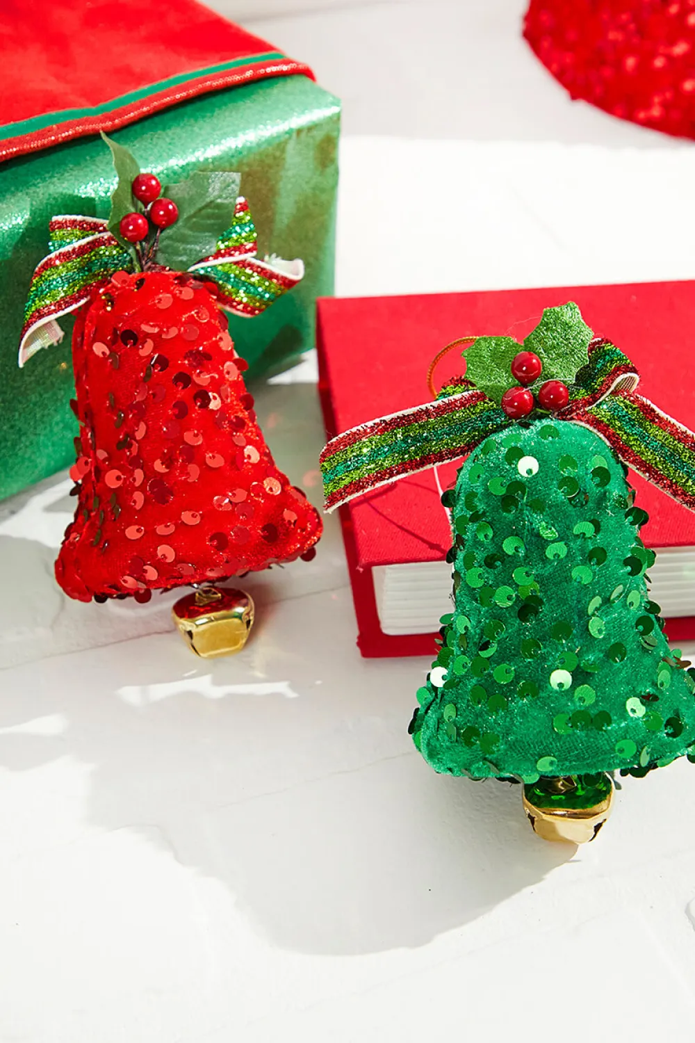 Decorator's Warehouse 7" Sequin Bell Ornament > Traditional|Christmas Decor