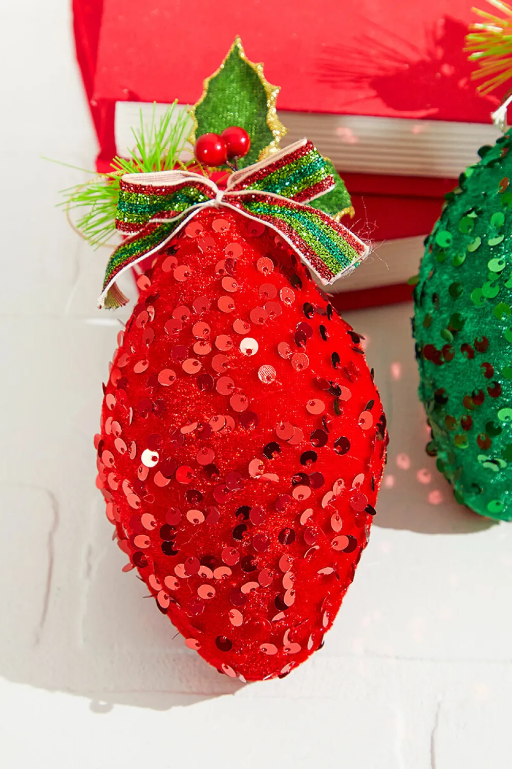 Decorator's Warehouse 7" Sequin Finial Ornament > Christmas Decor|Christmas Ornaments