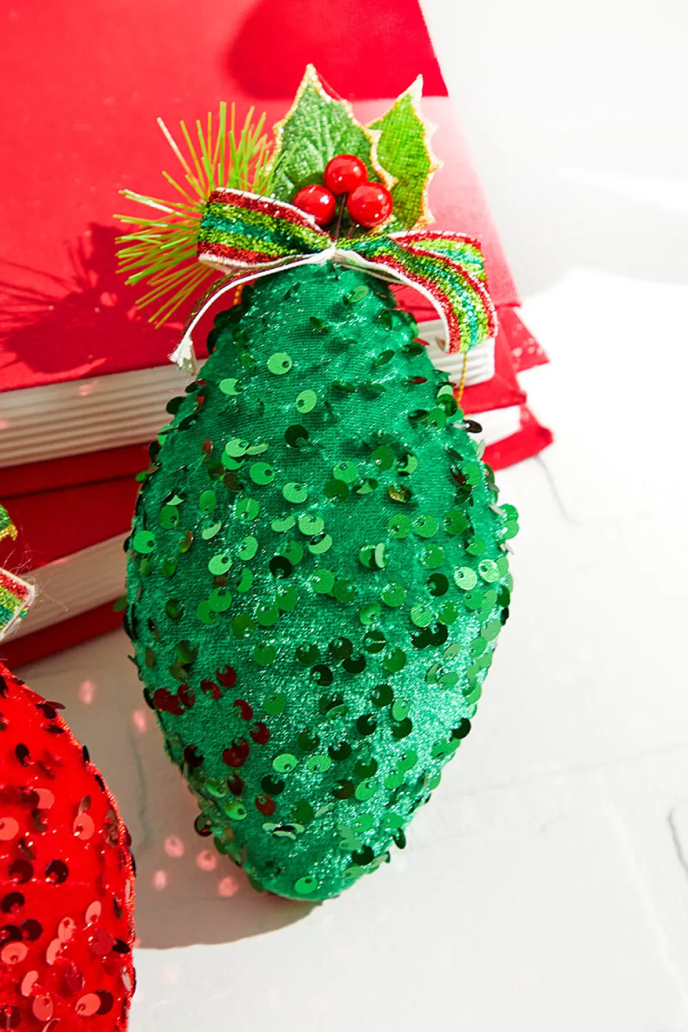 Decorator's Warehouse 7" Sequin Finial Ornament > Christmas Decor|Christmas Ornaments