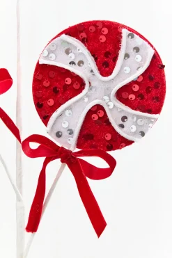 Decorator's Warehouse 24" Sequin Peppermint Spray > Christmas Sprays|Christmas Decor