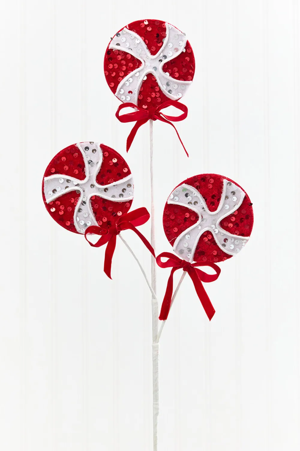 Decorator's Warehouse 24" Sequin Peppermint Spray > Christmas Sprays|Christmas Decor