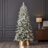 Decorator's Warehouse 7.5' Shadow Woods Flocked Spruce Tree with 400 Warm White LED Lights > Christmas Decor|Flocked Or White