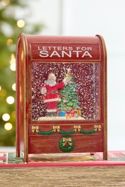 Decorator's Warehouse 7” Shimmer Santa Mail Box Water Lantern > Christmas Decor|Retro Brites