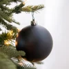 Decorator's Warehouse 3.9” Shiny/Matte Black Shatterproof Ornaments - Set of 4 > Boxed Sets|Nutcracker