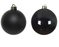 Decorator's Warehouse 3.9” Shiny/Matte Black Shatterproof Ornaments - Set of 4 > Boxed Sets|Nutcracker