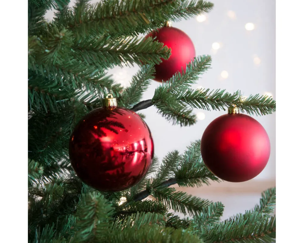 Decorator's Warehouse 3.9” Shiny/Matte Christmas Red Shatterproof Ornaments - Set of 4 > Cardinal|Nutcracker
