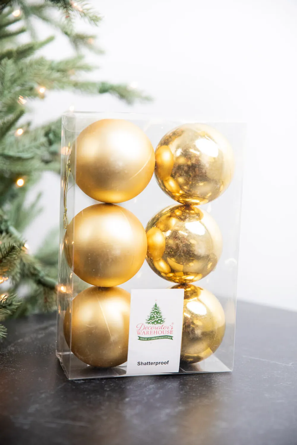 Decorator's Warehouse 3.1” Shiny/Matte Light Gold Shatterproof Ornaments - Set of 6 > Nutcracker|Boxed Sets