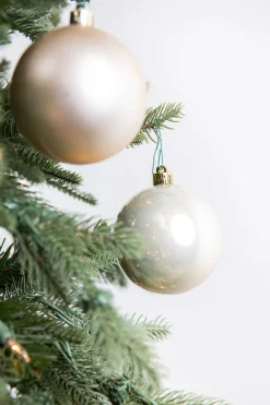 Decorator's Warehouse 3.1” Shiny/Matte Pearl Shatterproof Ornaments - Set of 6 > Boxed Sets|Christmas Decor