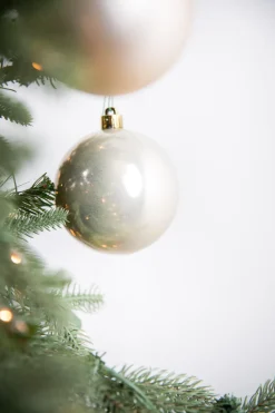 Decorator's Warehouse 3.1” Shiny/Matte Pearl Shatterproof Ornaments - Set of 6 > Boxed Sets|Christmas Decor