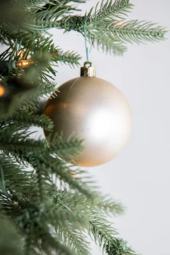 Decorator's Warehouse 3.1” Shiny/Matte Pearl Shatterproof Ornaments - Set of 6 > Boxed Sets|Christmas Decor