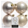 Decorator's Warehouse 3.9” Shiny/Matte Pearl Shatterproof Ornaments - Set of 4 > Boxed Sets|Christmas Decor