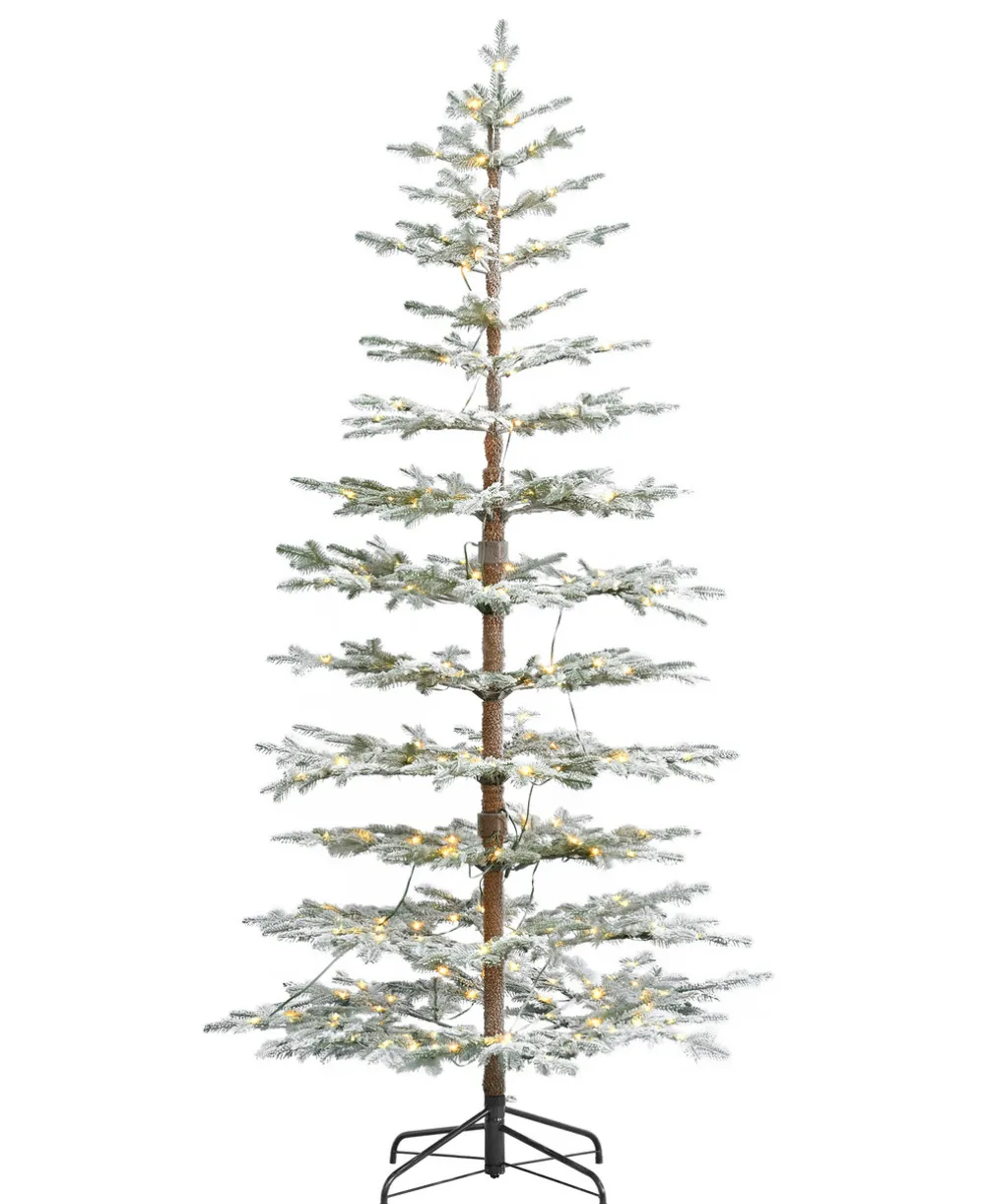 Decorator's Warehouse 7.5' Sierra Pine Lightly Flocked Tree with 300 Warm White LED Lights > Christmas Decor|Flocked Or White