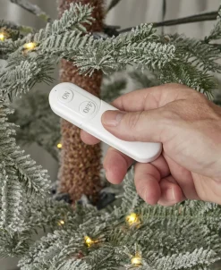 Decorator's Warehouse 7.5' Sierra Pine Lightly Flocked Tree with 300 Warm White LED Lights > Christmas Decor|Flocked Or White