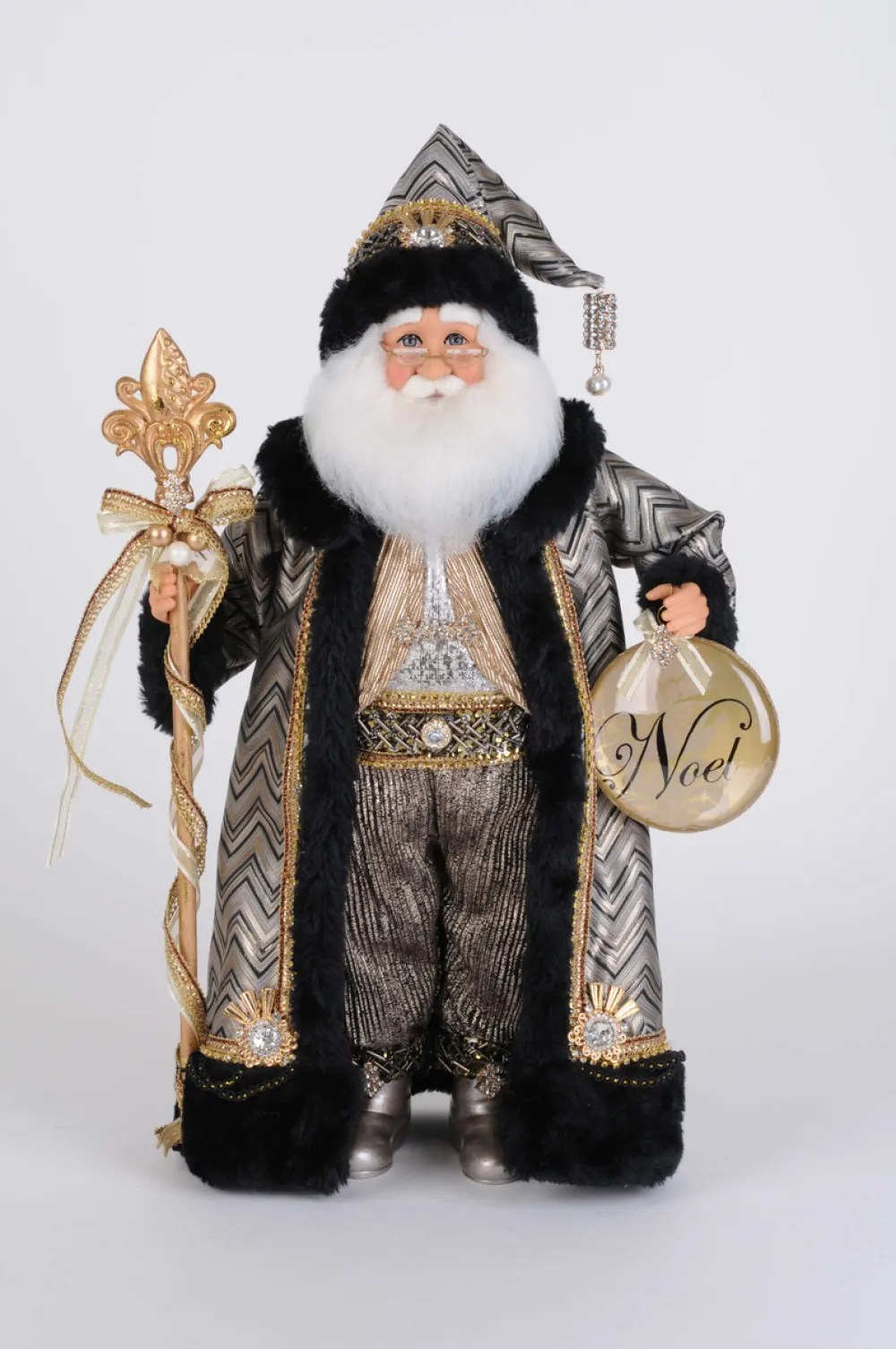 Decorator's Warehouse Silver and Gold Noel Santa > Karen Didion