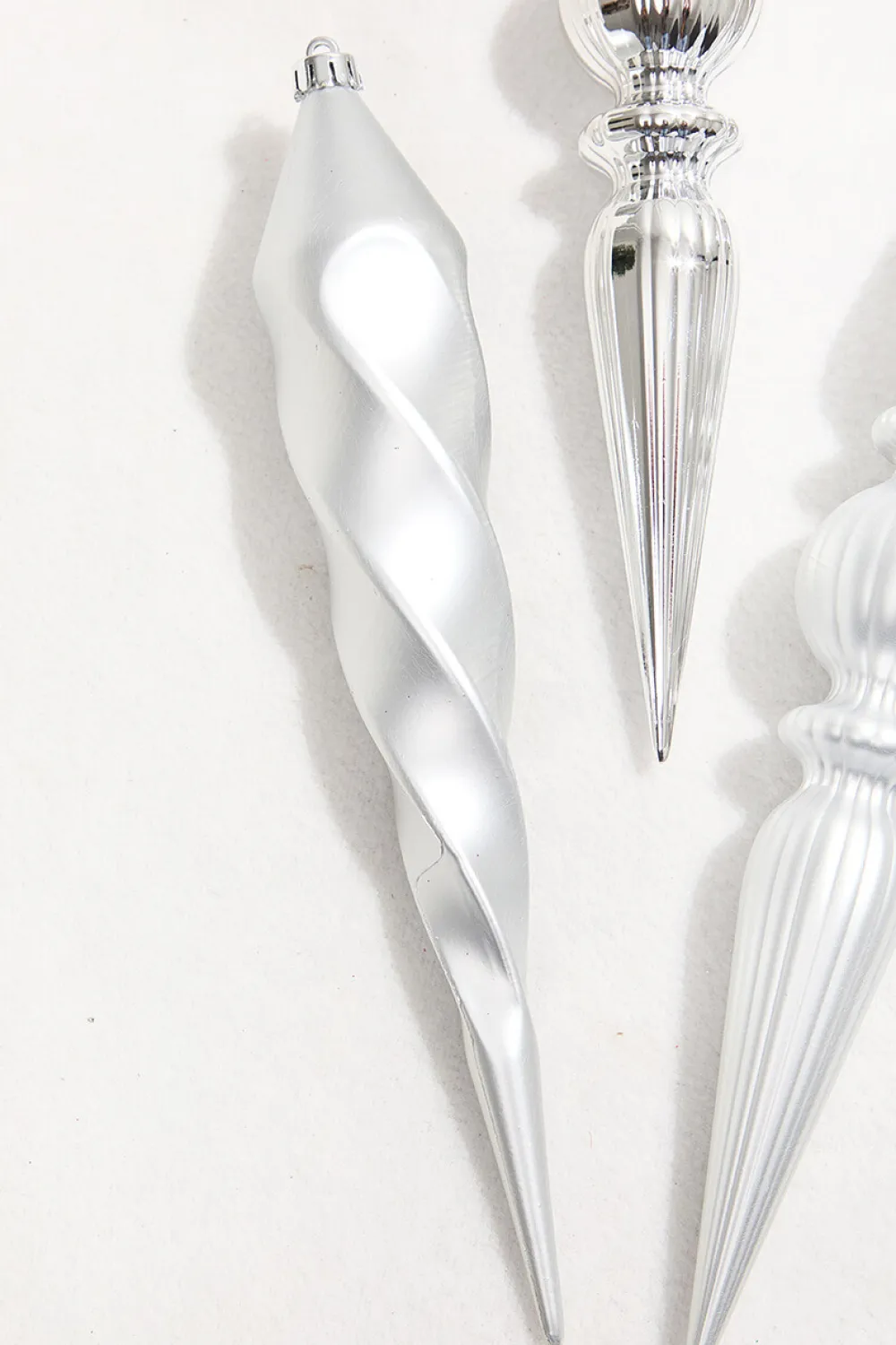 Decorator's Warehouse 12" Silver Finial Boxed - Set of 4 > White Christmas|Boxed Sets
