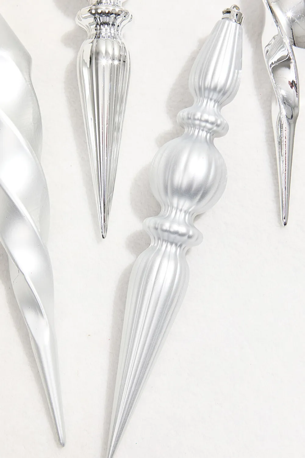 Decorator's Warehouse 12" Silver Finial Boxed - Set of 4 > White Christmas|Boxed Sets